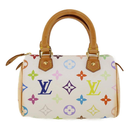 Louis Vuitton Speedy Mini HL Handbag Monogram Multicolor, WHITE, CANVAS, Handbag