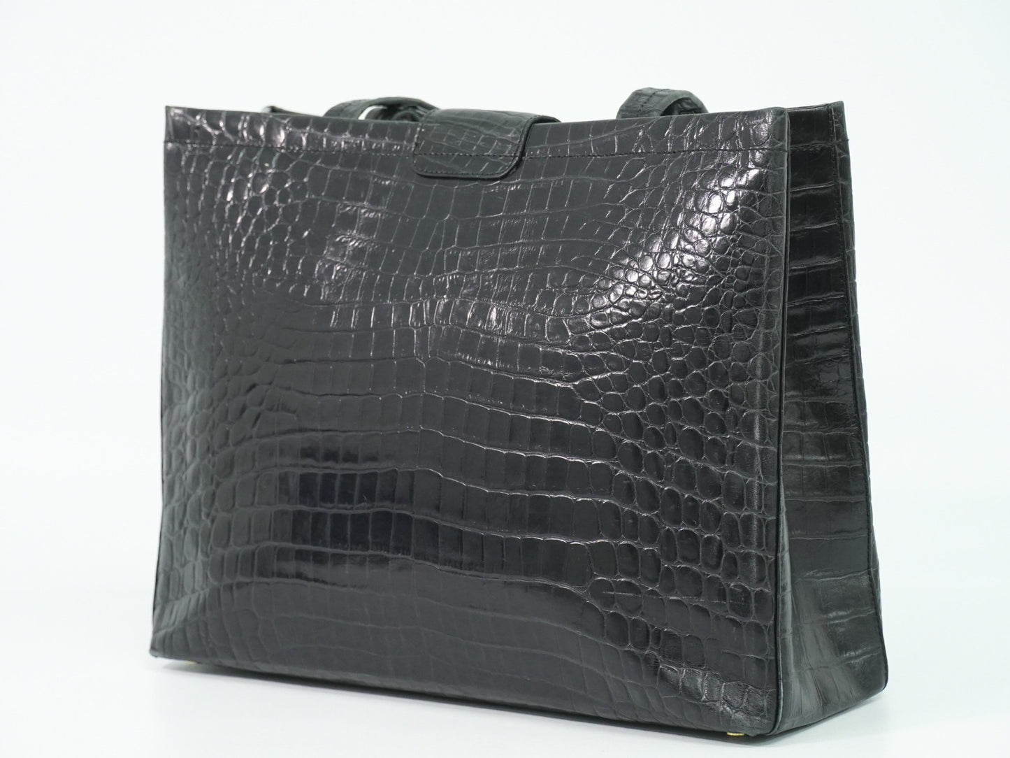 Salvatore Ferragamo Vara Tote Embossed Leather, BLACK, LEATHER, Tote bag