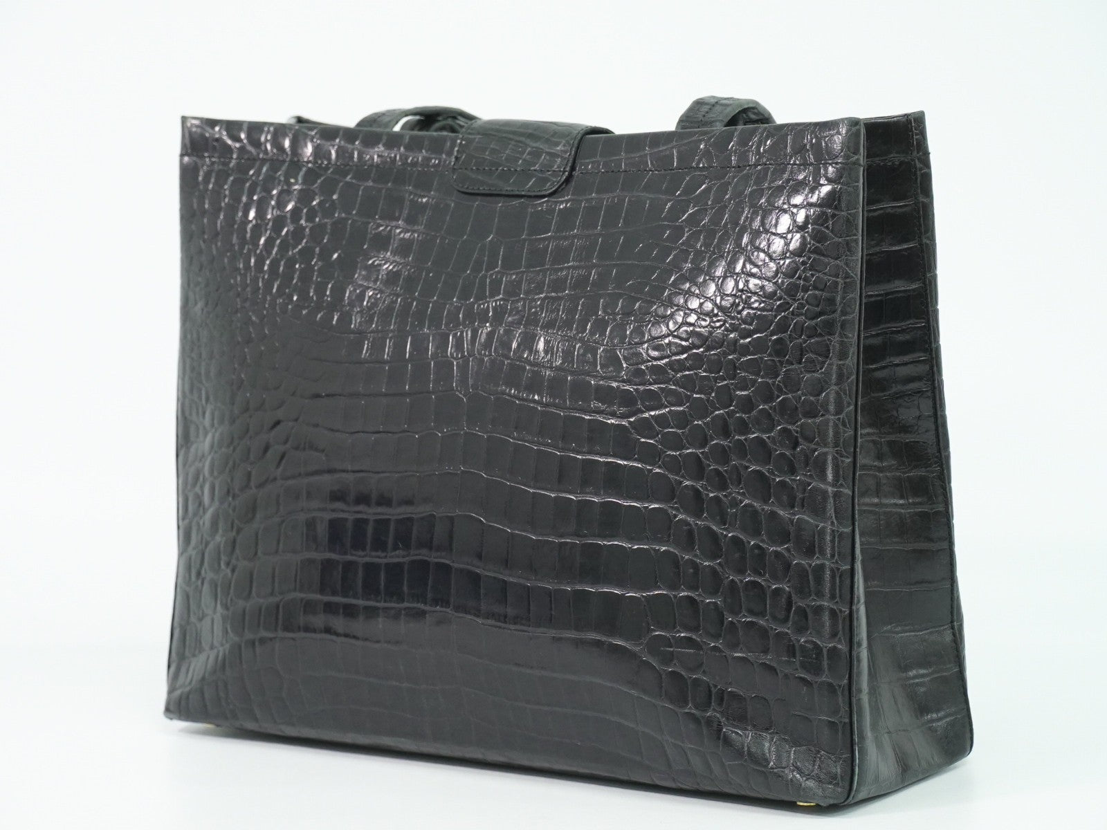Salvatore Ferragamo Vara Tote Embossed Leather, BLACK, LEATHER, Tote bag