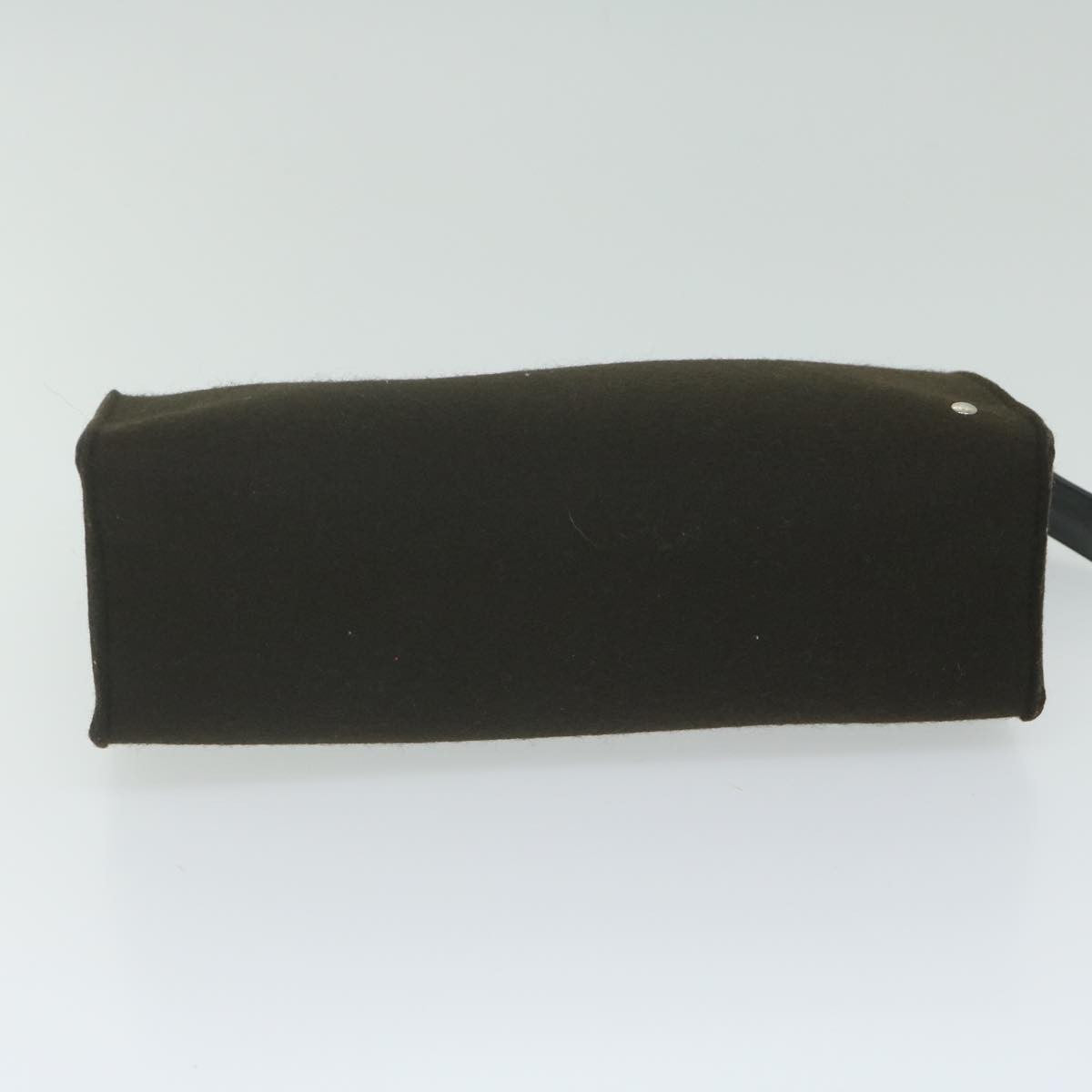 Hermes Vintage Clutch Wool, BROWN, WOOL, Clutche & pouche