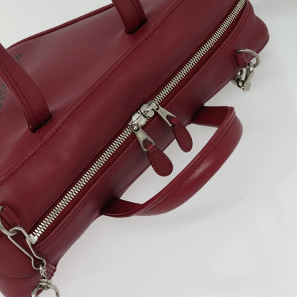 Balenciaga Triangle Duffle Bag Leather, RED, LEATHER, Handbag
