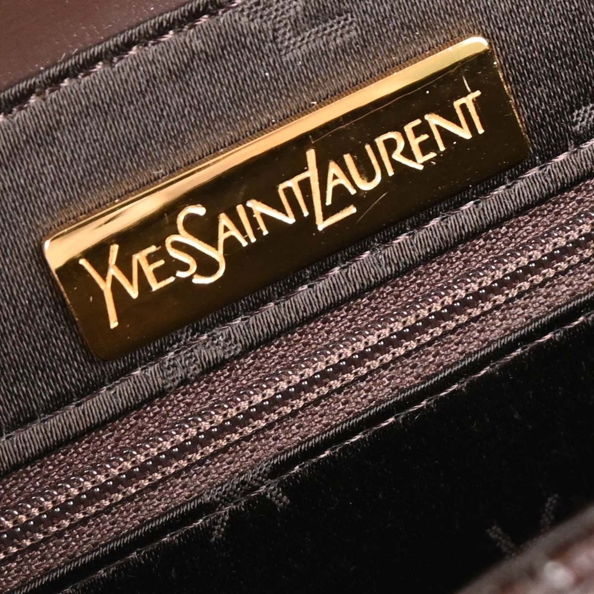 Saint Laurent Vintage Handbag Leather, BROWN, LEATHER, Handbag
