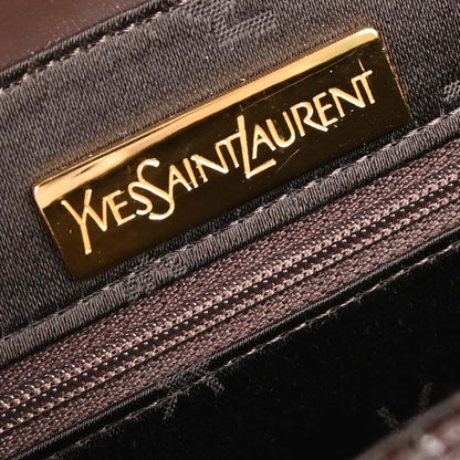Saint Laurent Vintage Handbag Leather, BROWN, LEATHER, Handbag