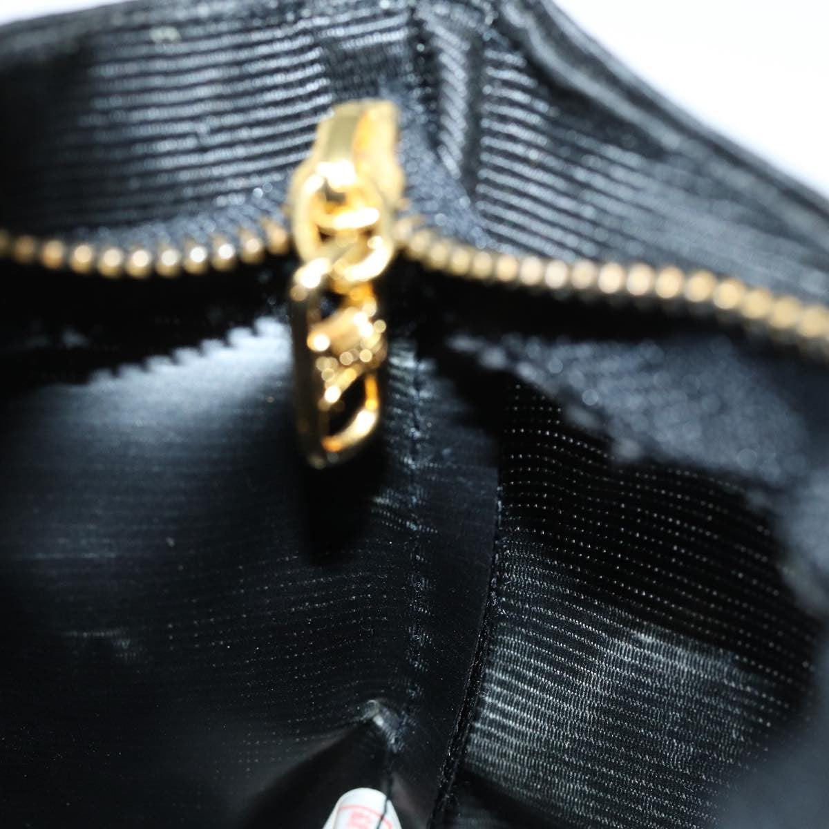 Celine Circle Logo Pouch Nylon, Black, Nylon, Clutch