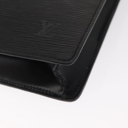 Louis Vuitton Porte Documents Bandouliere Briefcase Epi Leather, BLACK, LEATHER, Briefcase