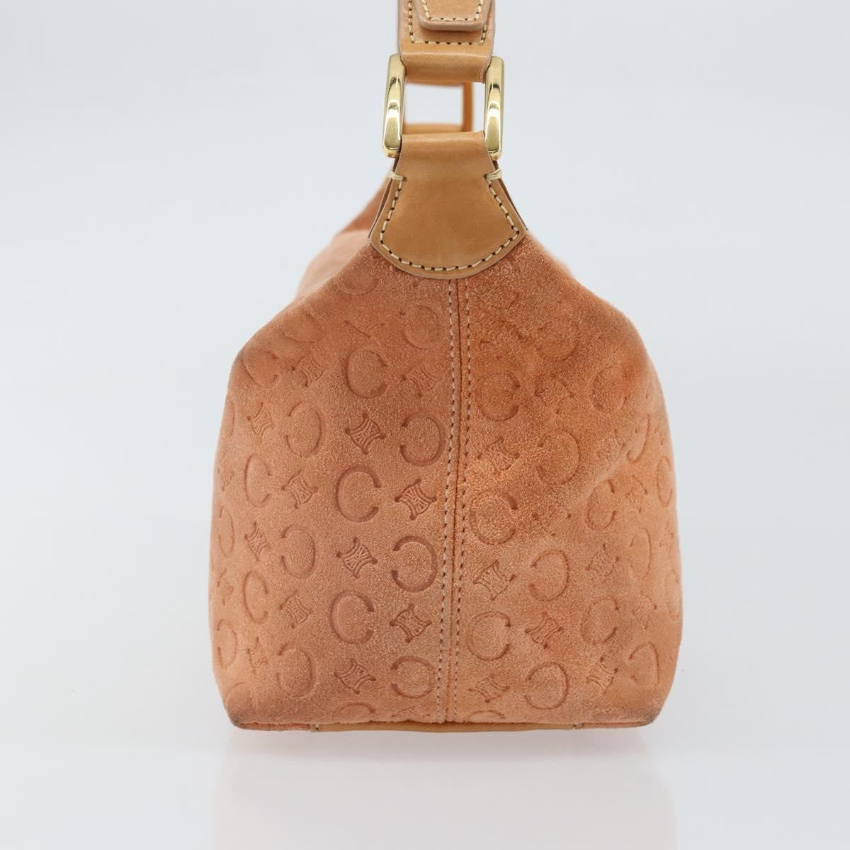 Celine C Macadam Shoulder bag Suede, ORANGE, SUEDE, Shoulder bag