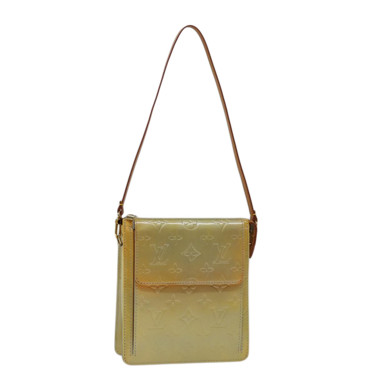 Louis Vuitton Mott Handbag Monogram Vernis, GRAY, PATENT_LEATHER, Handbag