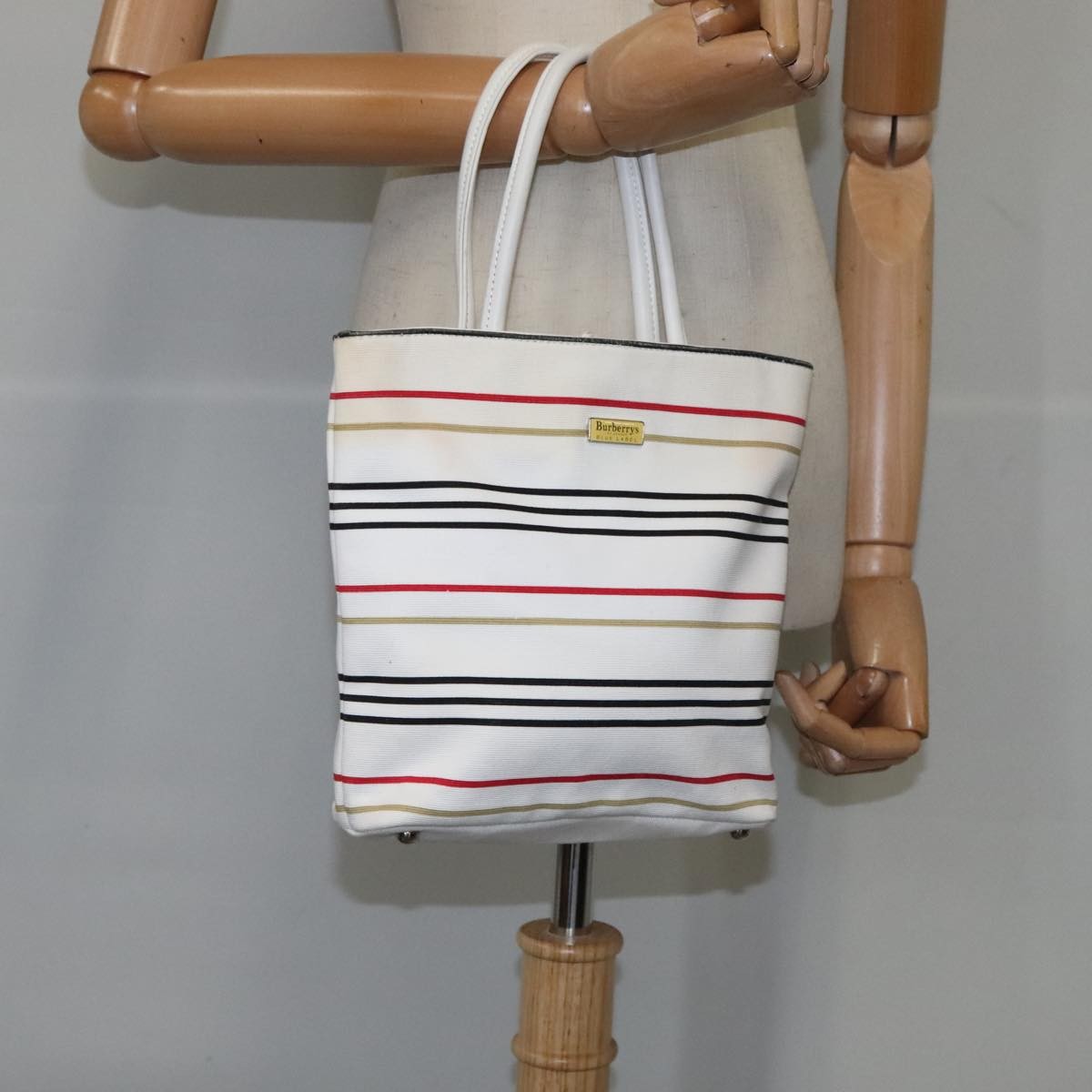 Burberry Blue Label Handbag Canvas, WHITE, CANVAS, Handbag