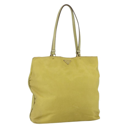 Prada Vintage Tote Tessuto, YELLOW, NYLON, Tote bag