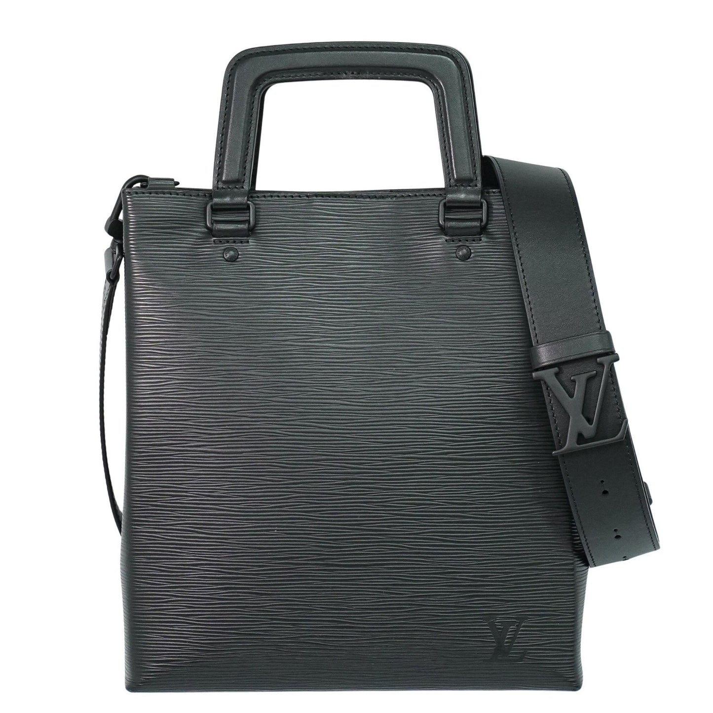 Louis Vuitton Sac Plat Fold Bag Epi Leather, BLACK, LEATHER, Handbag