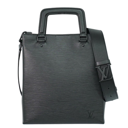 Louis Vuitton Sac Plat Fold Bag Epi Leather, BLACK, LEATHER, Handbag