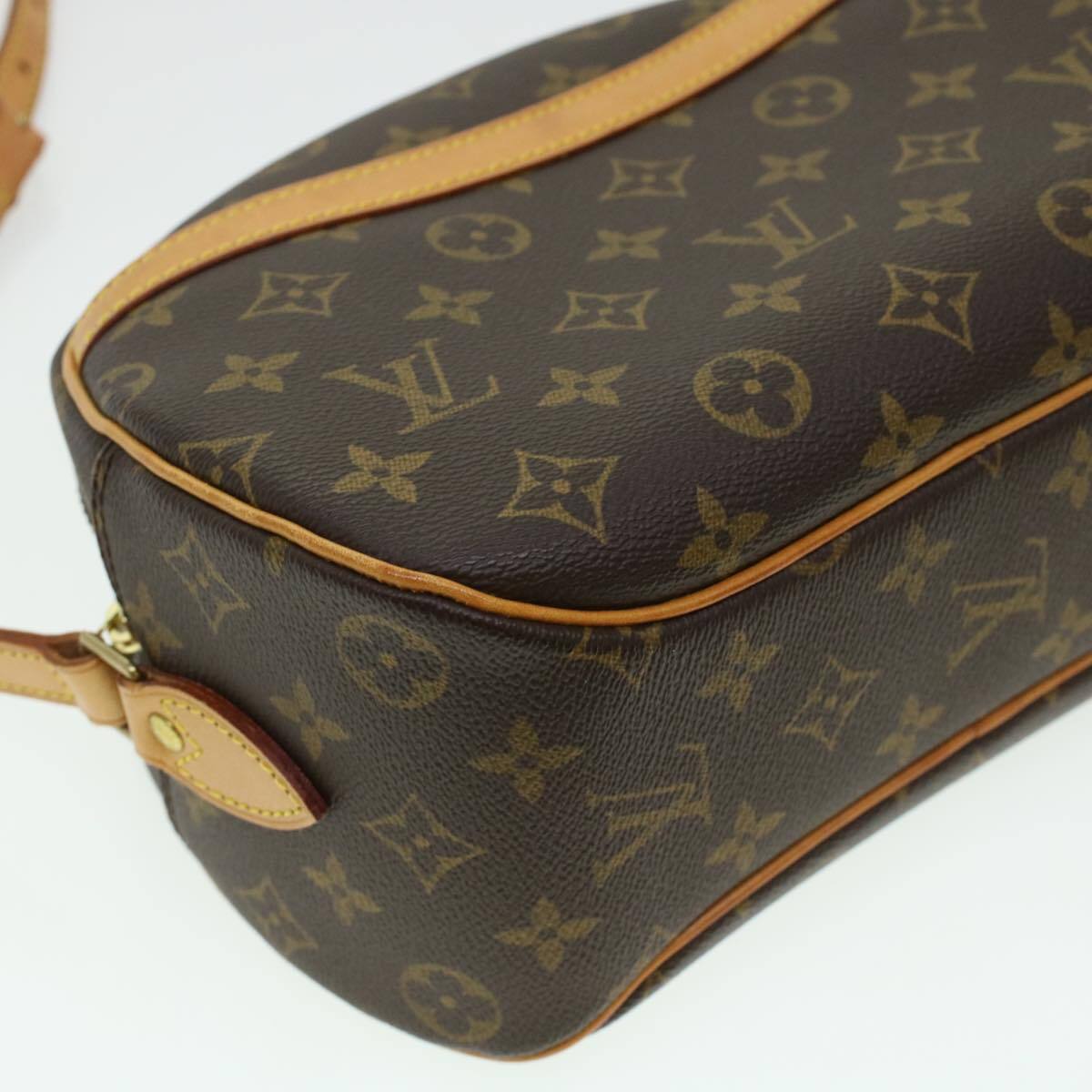 Louis Vuitton Blois Handbag Monogram Canvas, BROWN, CANVAS, Handbag
