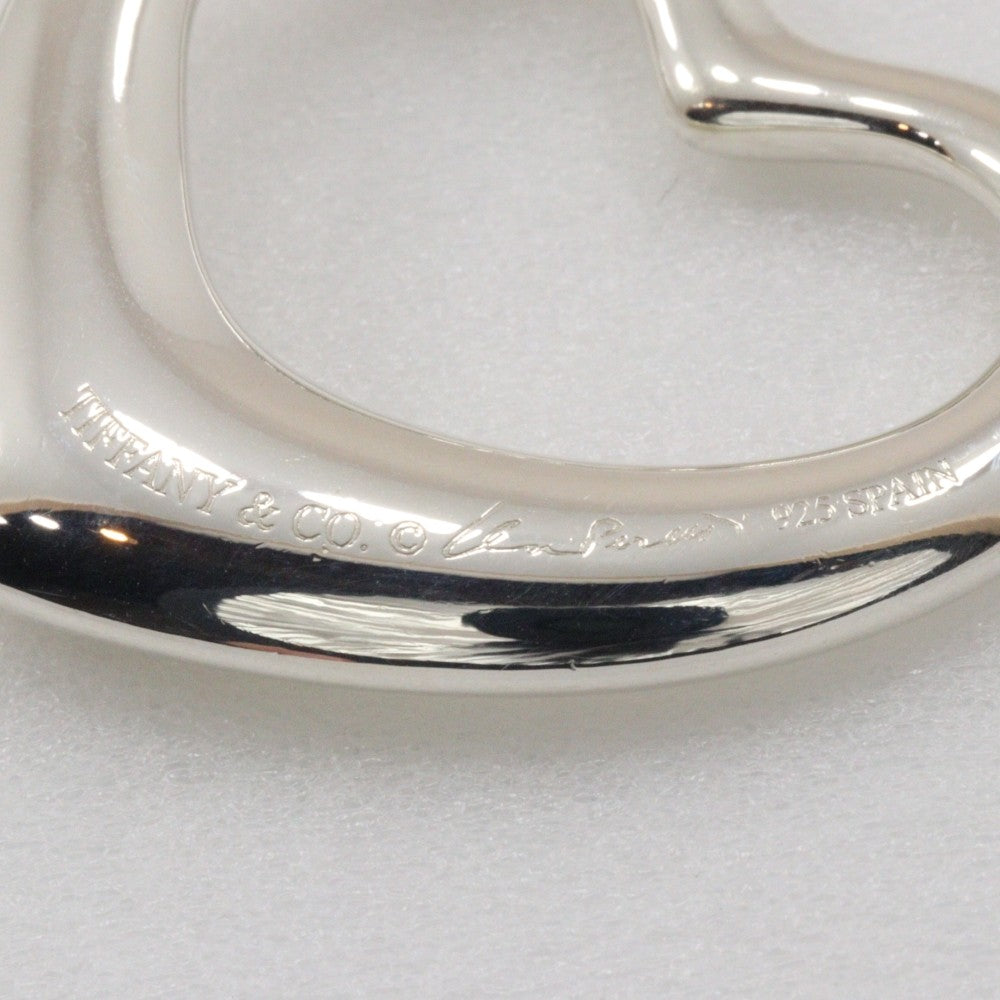 Tiffany & Co. Elsa Peretti Open Heart Pendant Necklace Sterling Silver, SILVER, SILVER, Necklace