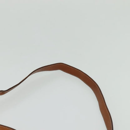 Celine Vintage Macadam Shoulder Bag Canvas and Leather, BEIGE, CANVAS, Shoulder bag