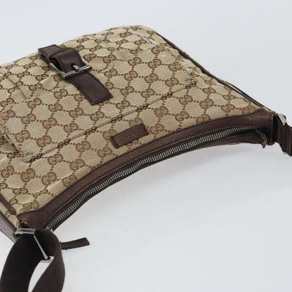 Gucci Vintage Shoulder Bag GG Canvas and Leather, BEIGE, CANVAS, Shoulder bag