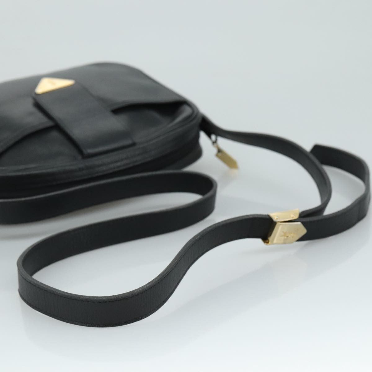 Saint Laurent Vintage Shoulder Bag Leather, BLACK, LEATHER, Shoulder bag