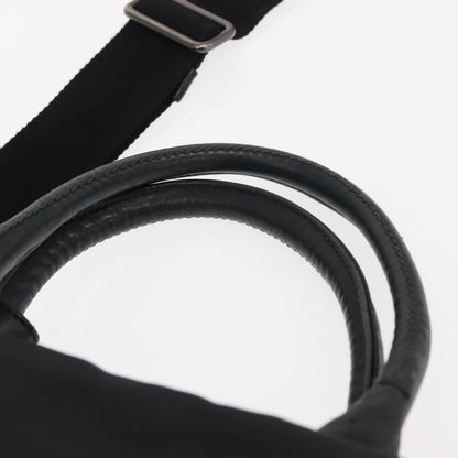 Prada Convertible Double Tote Tessuto, Black, Nylon, Handbag