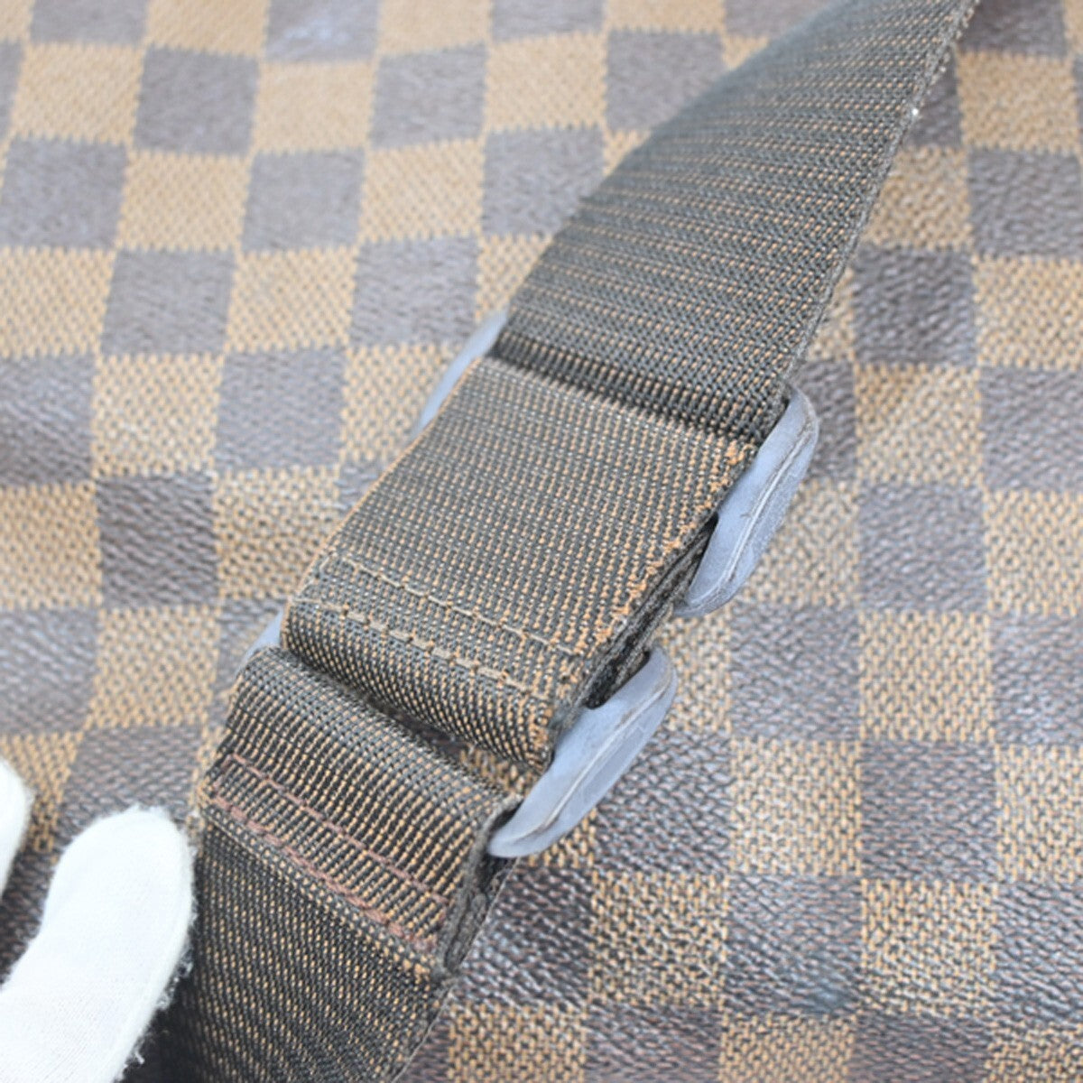 Louis Vuitton Naviglio Handbag Damier, BROWN, CANVAS, Shoulder bag