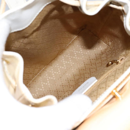 Gucci Vintage Bamboo Backpack Patent, Beige, Patent Leather, Backpack