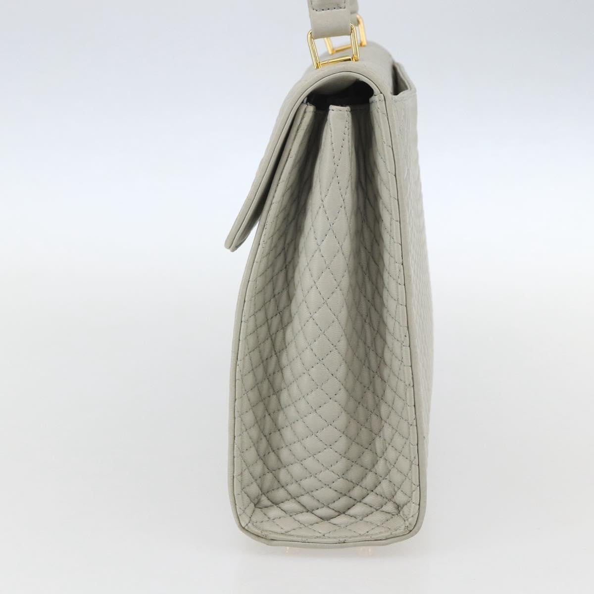 Bally Vintage Handbag Quilted Leather, WHITE, LEATHER, Handbag