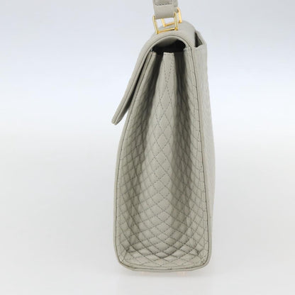Bally Vintage Handbag Quilted Leather, WHITE, LEATHER, Handbag