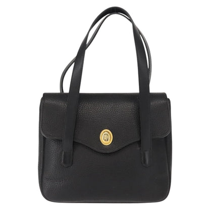 Christian Dior Vintage CD Handbag Leather, BLACK, LEATHER, Handbag