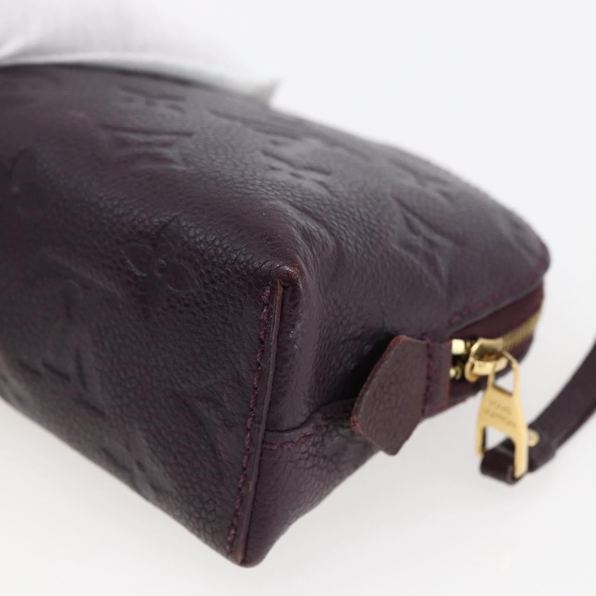 Louis Vuitton Cosmetic Pouch Monogram Empreinte Leather, BURGUNDY, LEATHER, Clutche & pouche