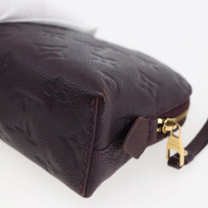 Louis Vuitton Cosmetic Pouch Monogram Empreinte Leather, BURGUNDY, LEATHER, Clutche & pouche
