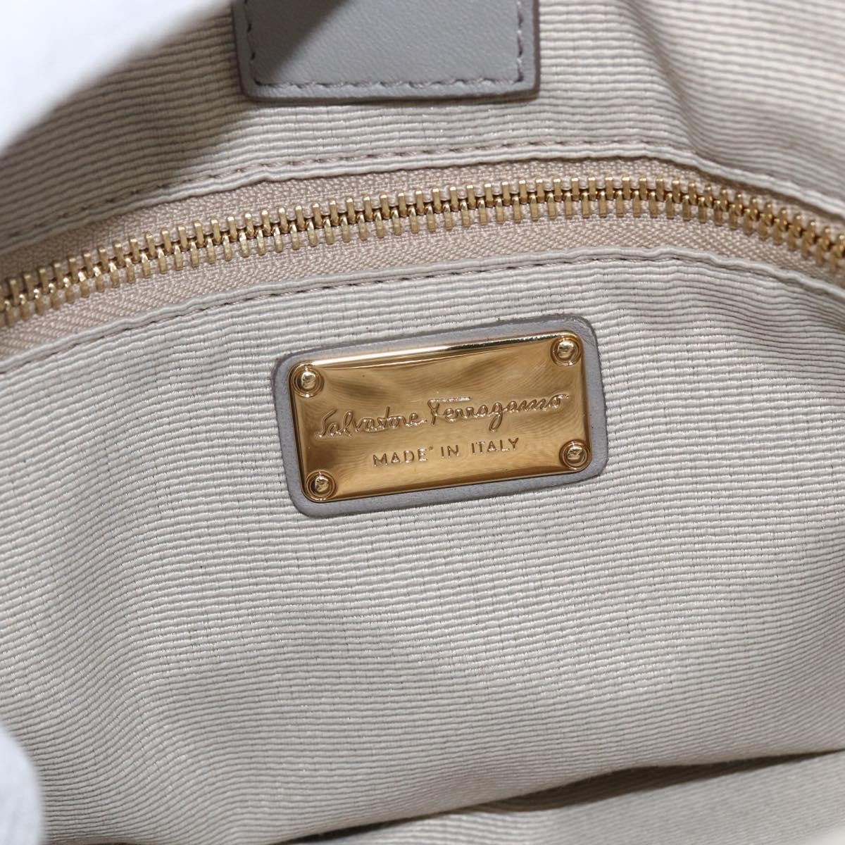 Salvatore Ferragamo Vala tote Leather, GRAY, LEATHER, Tote bag