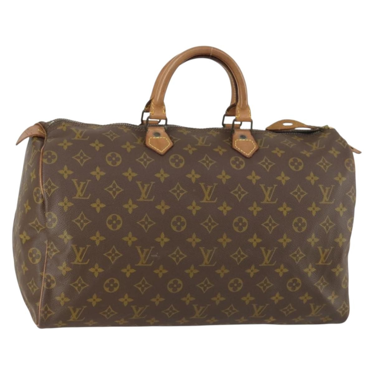 Louis Vuitton Speedy Handbag Monogram Canvas, BROWN, CANVAS, Handbag