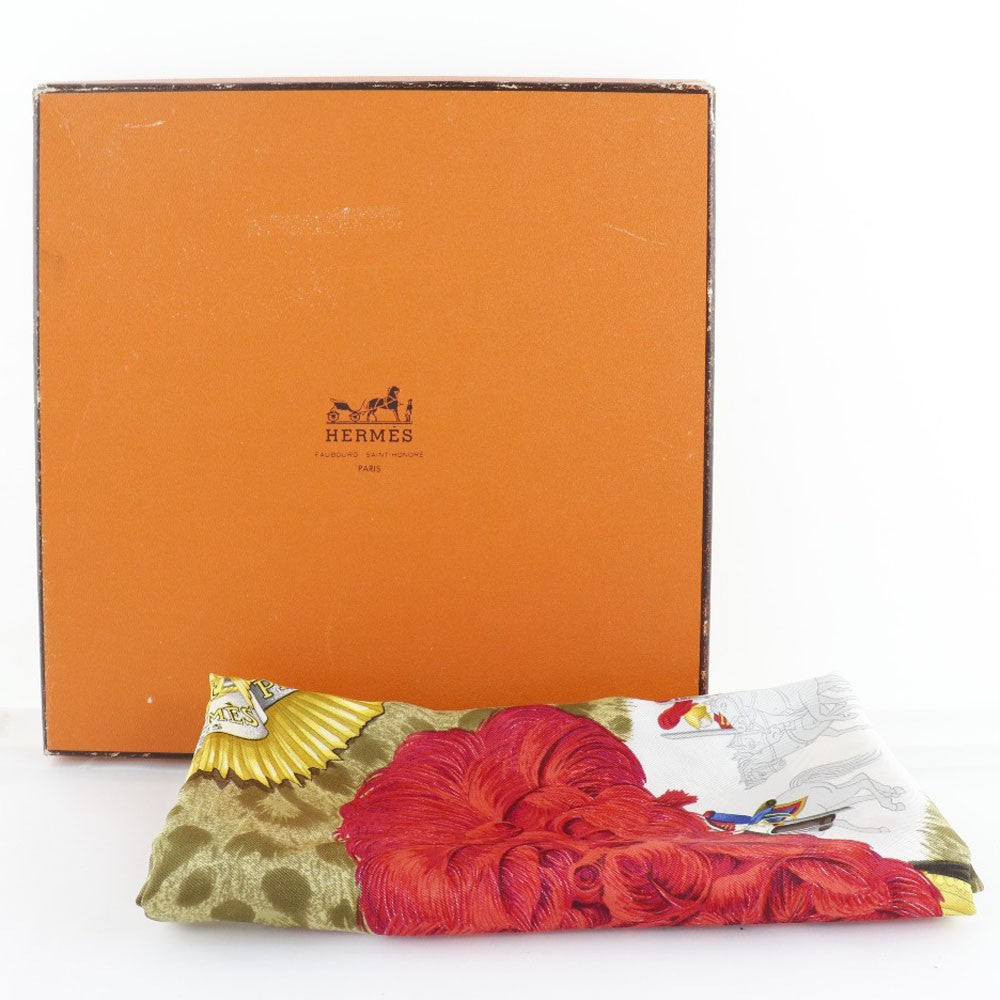 Hermes Carré 90 Silk multicolor, YELLOW, SILK, Scarve & shawl