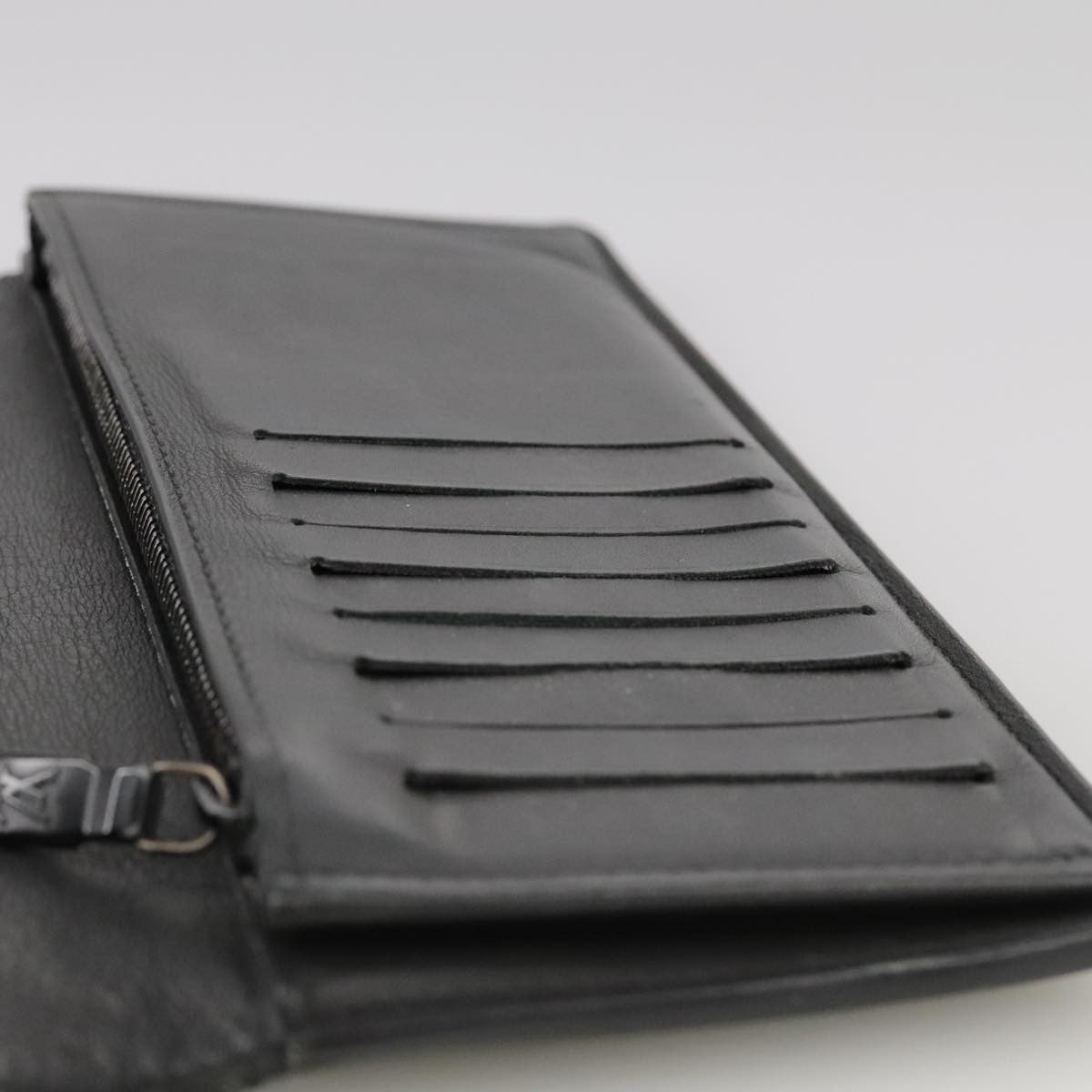 Louis Vuitton Brazza Long Bifold wallet Monogram shadow, BLACK, LEATHER, Wallets