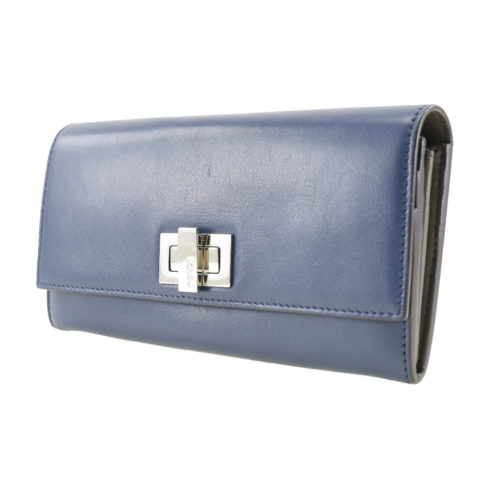 Fendi Peekaboo Wallet Leather, NAVY, LEATHER, Wallets