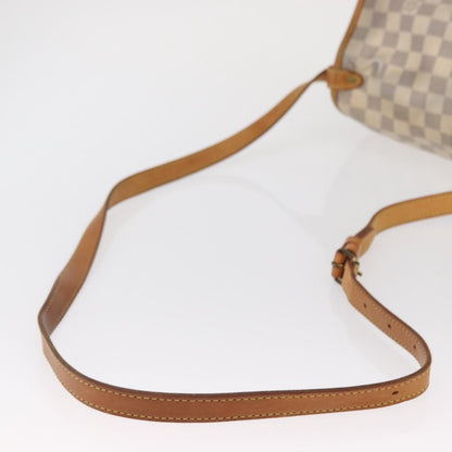 Louis Vuitton Saumur Handbag Damier, BEIGE, CANVAS, Shoulder bag