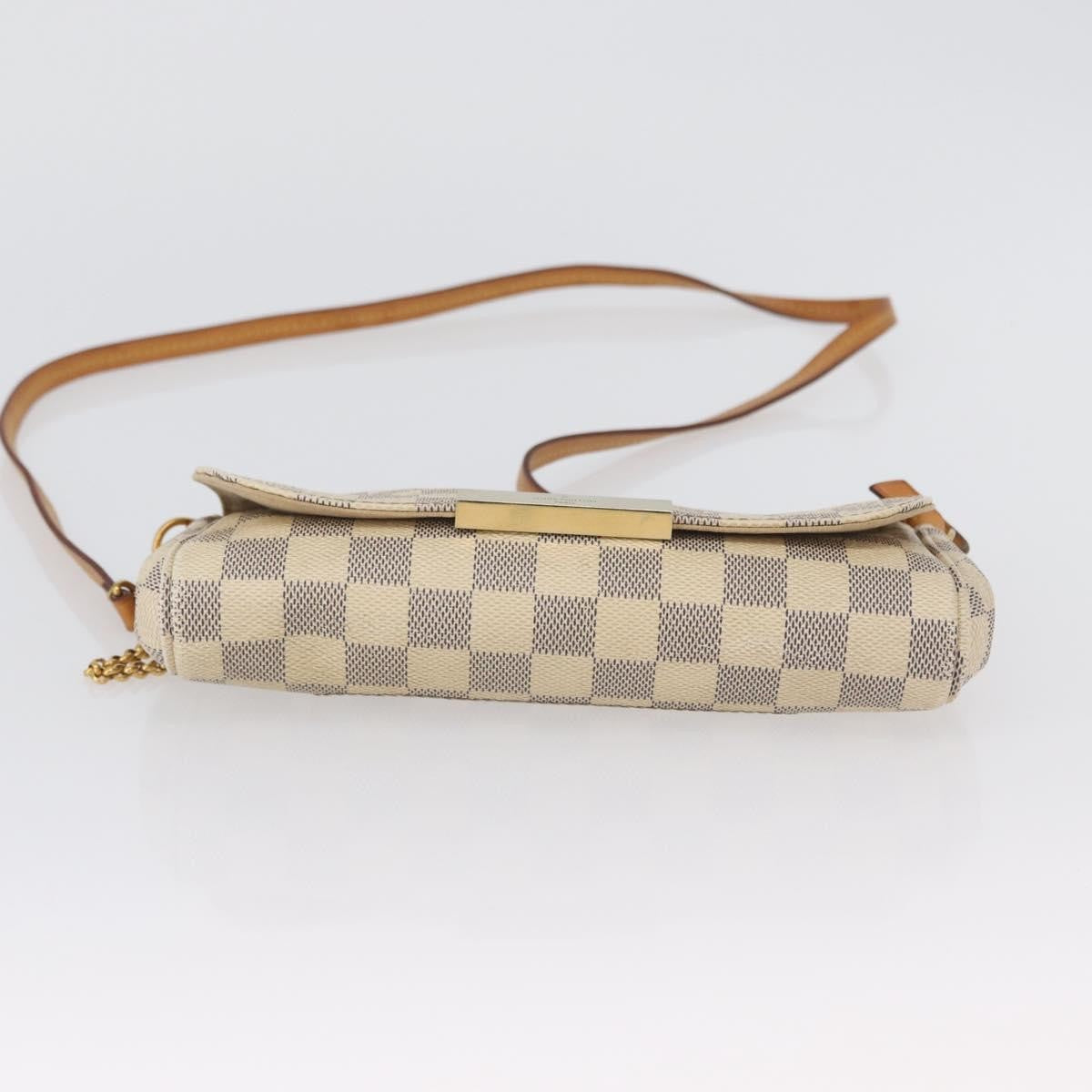 Louis Vuitton Favorite Handbag Damier, WHITE, CANVAS, Shoulder bag