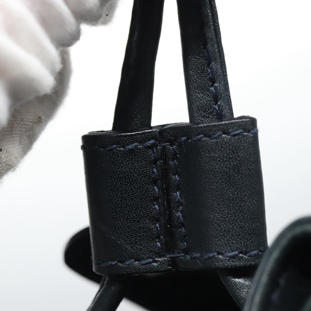 Gucci Vintage Bamboo Backpack Leather, Black, Leather, Backpack