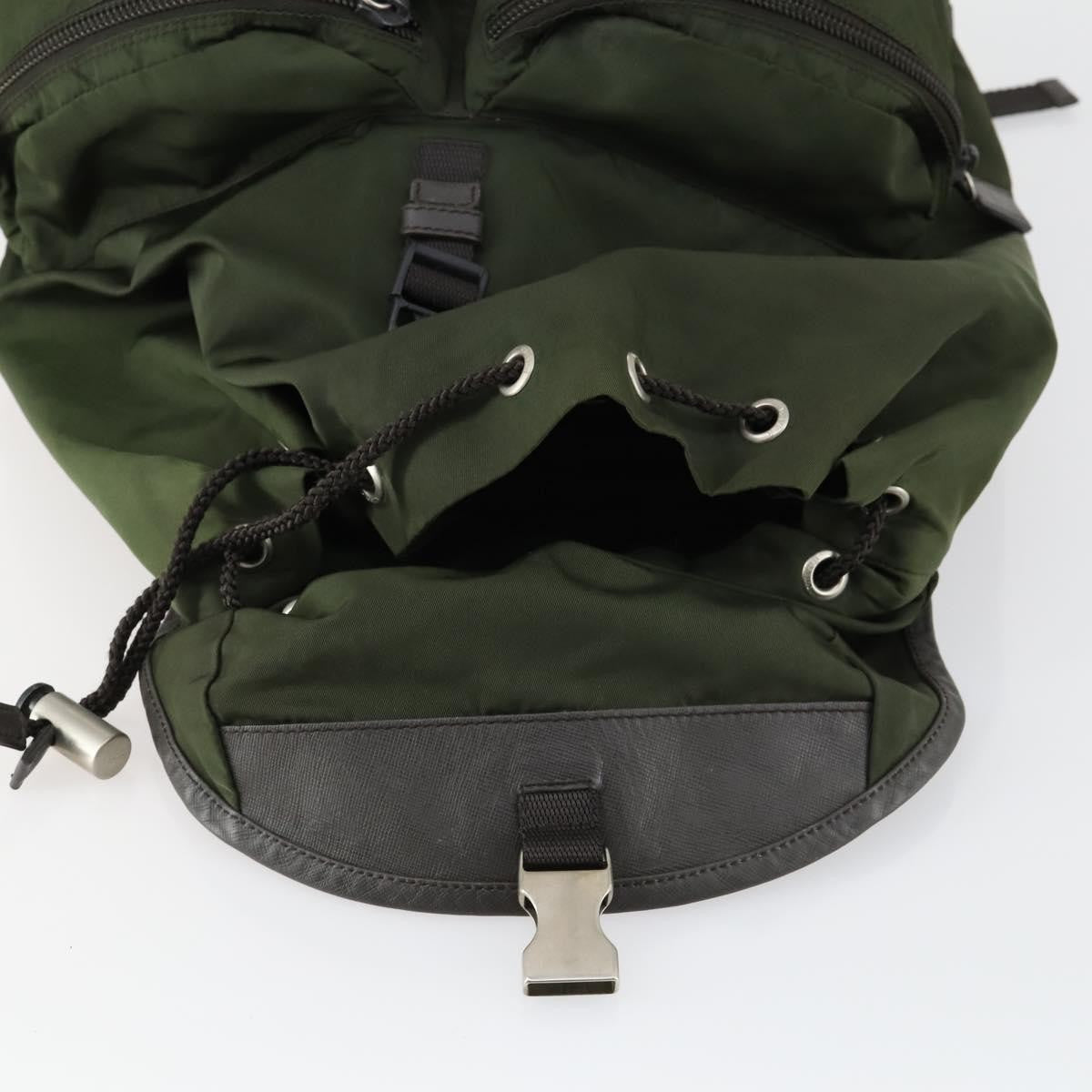 Prada Double Front Pocket Backpack Tessuto, KHAKI, NYLON, Backpack