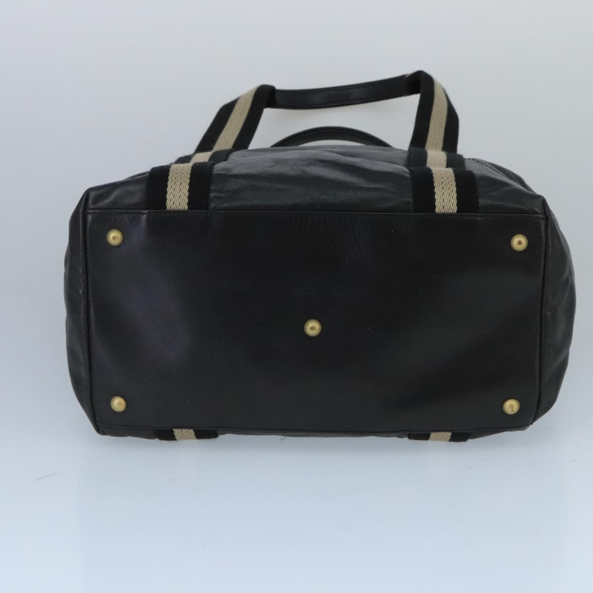 Bally Vintage Tote Bag Leather, BLACK, LEATHER, Tote bag