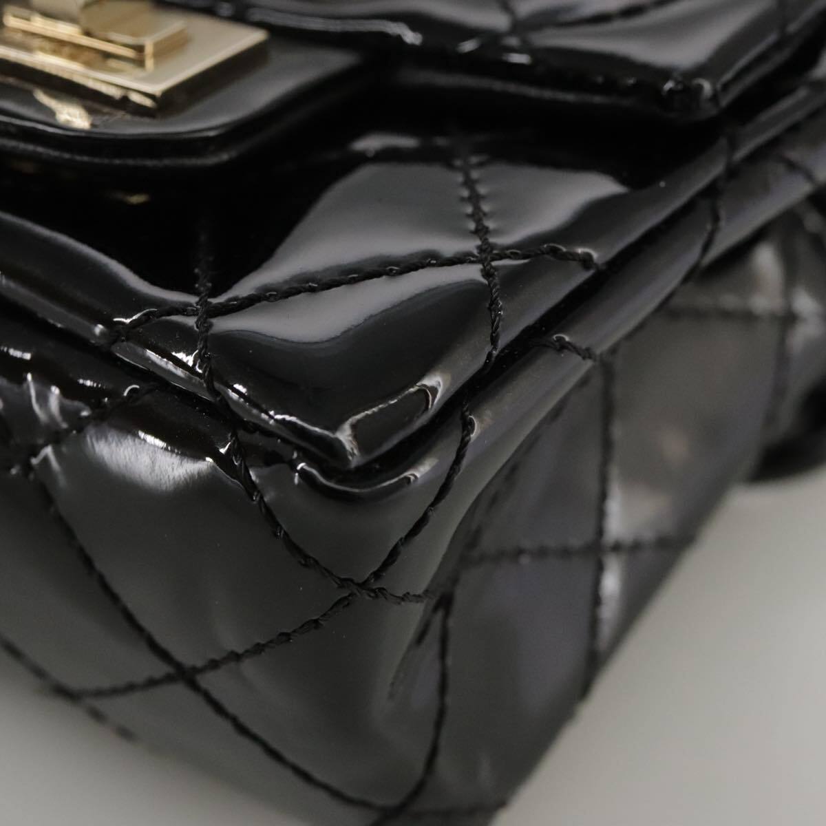 Chanel Reissue 2.55 Ankle Wrist Flap Bag Quilted Patent, BLACK, PATENT_LEATHER, Clutche & pouche