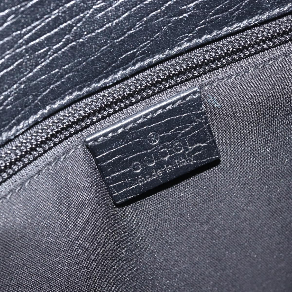 Gucci Vintage Handbag Leather, BLACK, LEATHER, Handbag