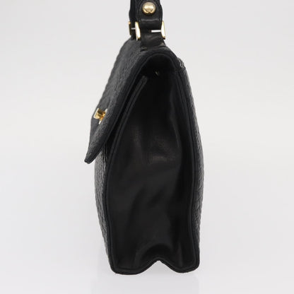 Bally Vintage Handbag Quilted Leather, BLACK, LEATHER, Handbag