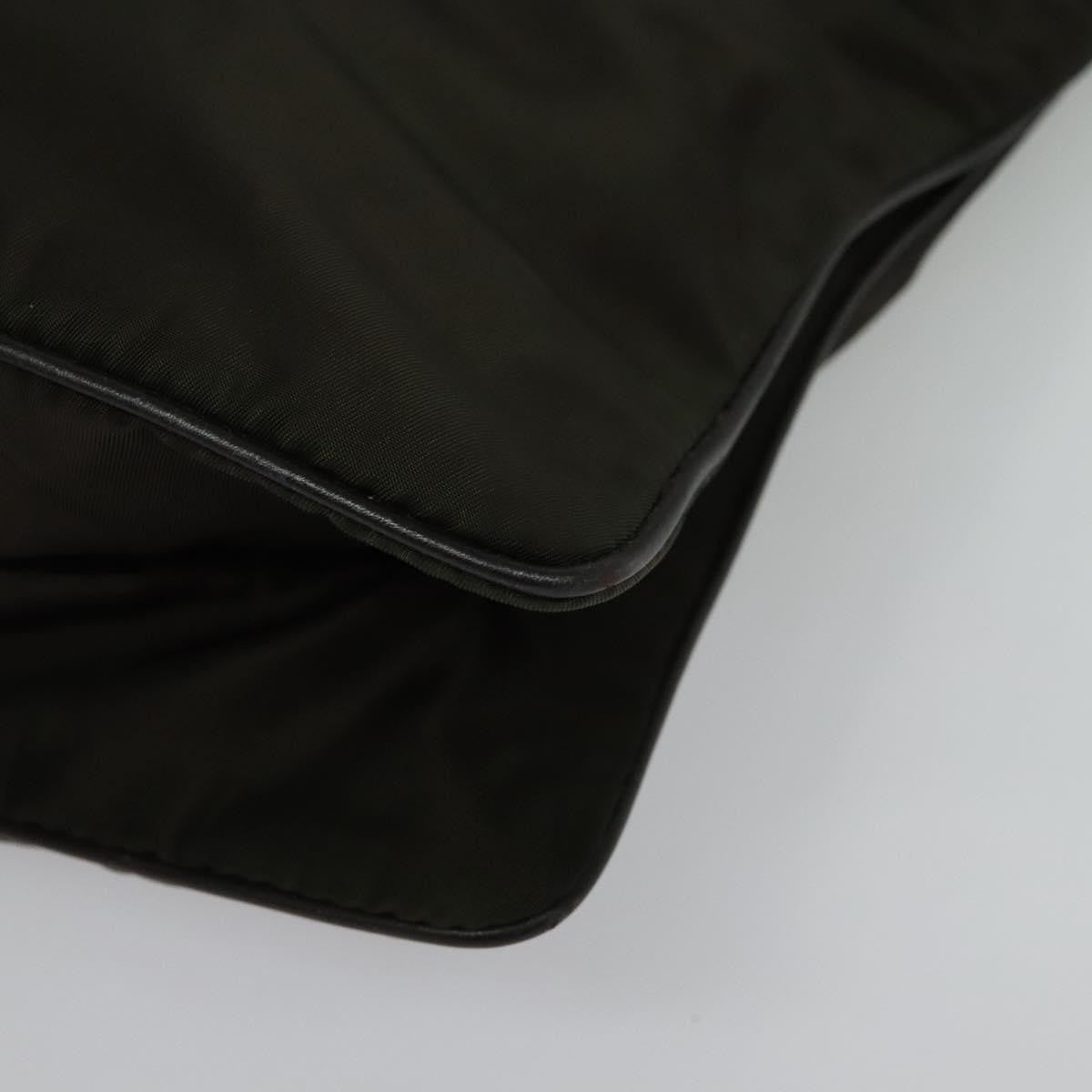 Prada Vintage Flap Messenger Bag Tessuto, Khaki, Nylon, Shoulder Bag