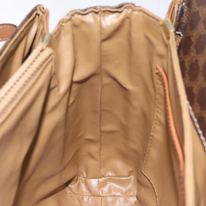 Celine Macadam Shoulder Bag Canvas, BROWN, CANVAS, Shoulder bag