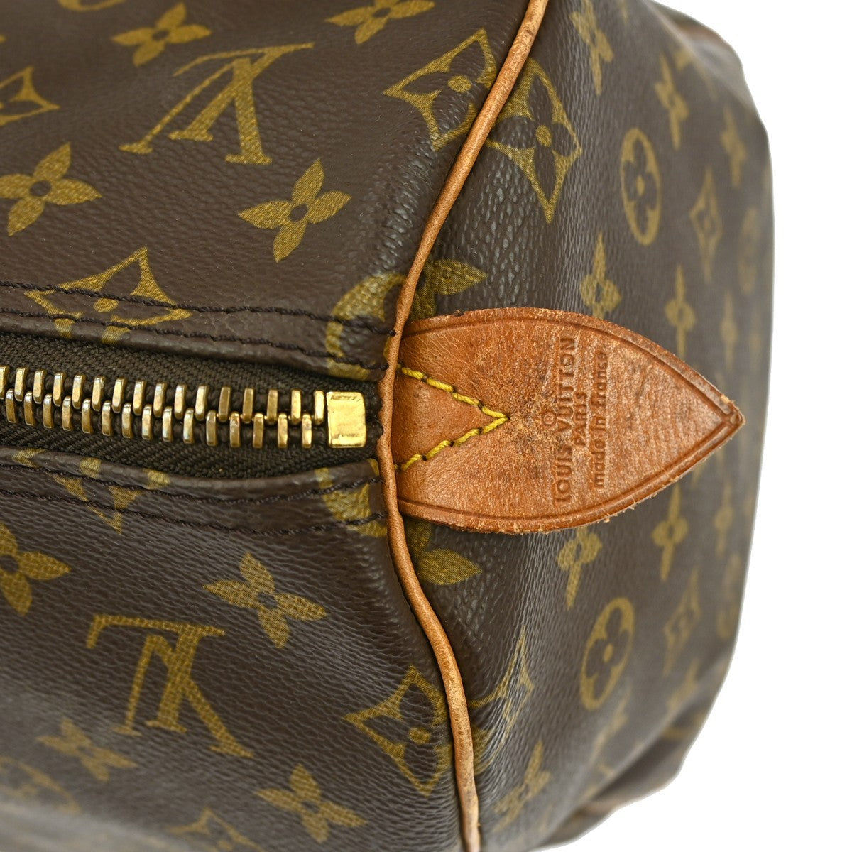 Louis Vuitton Keepall Bag Monogram Canvas, BROWN, CANVAS,LEATHER, Handbag