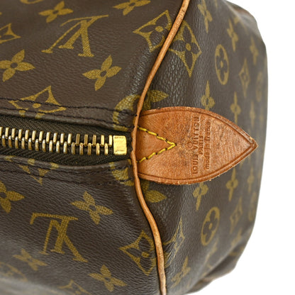 Louis Vuitton Keepall Bag Monogram Canvas, BROWN, CANVAS,LEATHER, Handbag