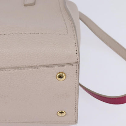 Salvatore Ferragamo Amy Tote Pebbled Leather, BEIGE, LEATHER, Handbag