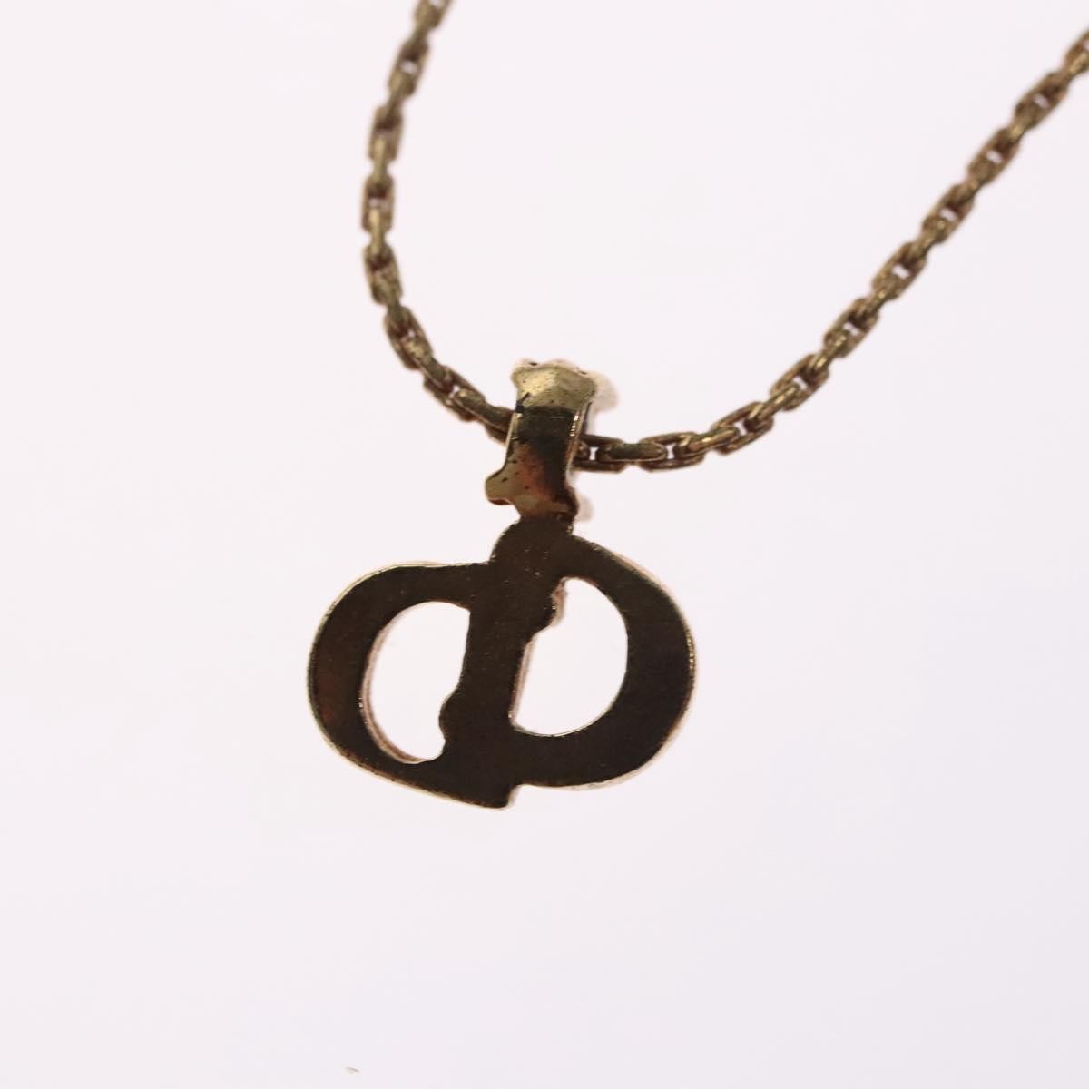 Christian Dior CD Pendant Necklace Metal, GOLD, METAL, Necklace