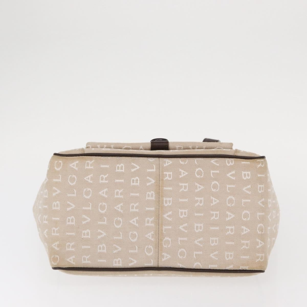 Bvlgari Logomania Handbag Canvas, Beige, Canvas, Handbag