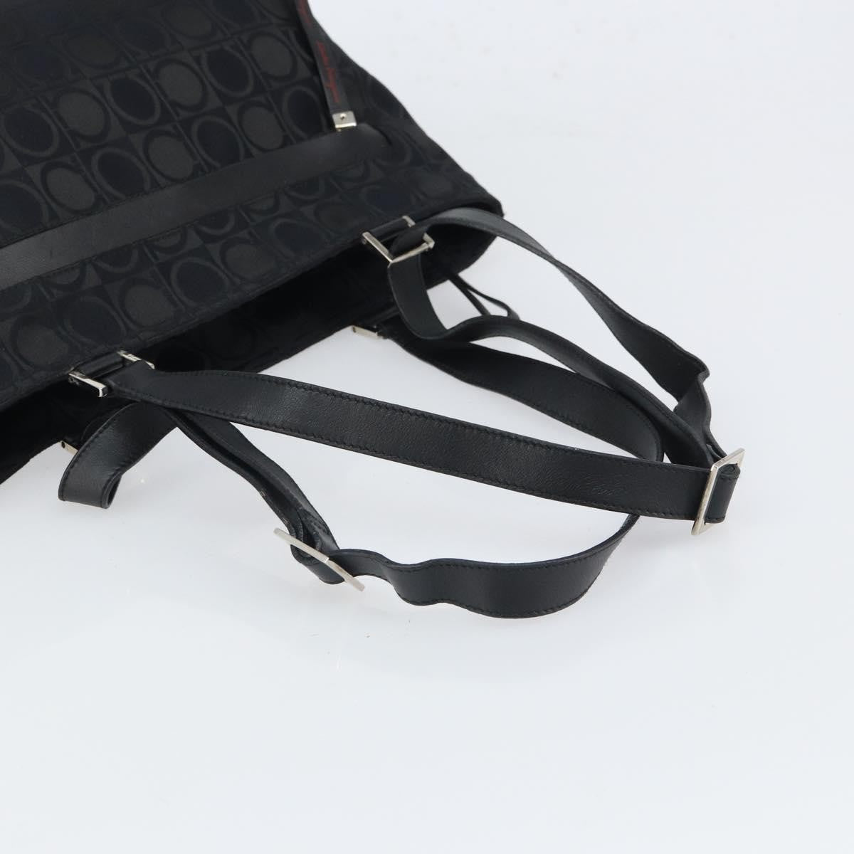 Salvatore Ferragamo Gancini Tote Nylon, BLACK, NYLON, Tote bag