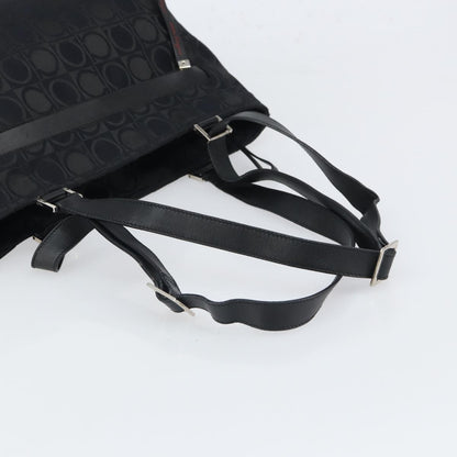 Salvatore Ferragamo Gancini Tote Nylon, BLACK, NYLON, Tote bag